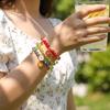 Sunflower  Bead Bracelet For Women Bohemian Starfish Flower Charm Alloy Bracelet Friendship Jewelry Gifts