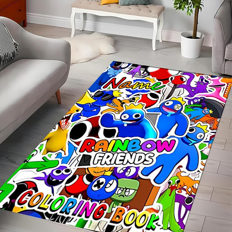Custom Personalization Rainbow Friends Area Rug - Perfect For Kitchen, Bathroom,Laundry Room Decor Large Size Available,Gift All Seasons