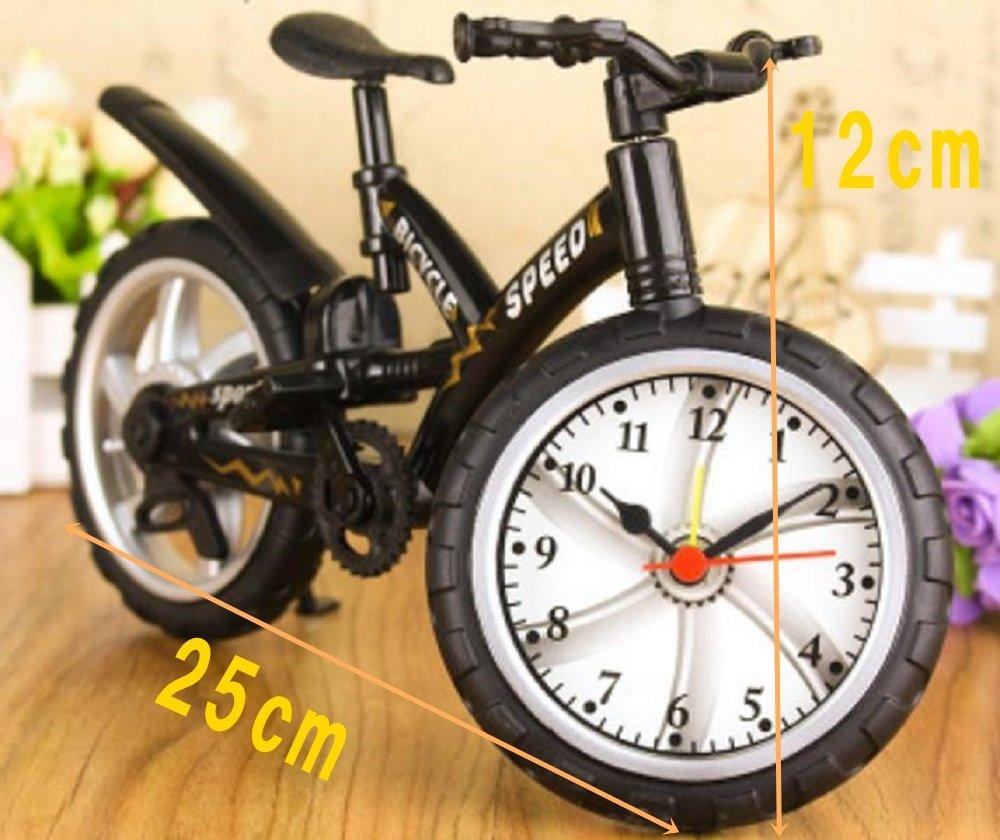 Morningplace Road Bike Cycling Alarm Cool and Stylish Interior Decor Clock, (Black)