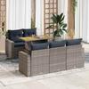 VidaXL Garden Lounge Set 6 Pcs with Grey Cushions Wicker, Outdoor Sofa Set, Corner Sofa Set 3326994
