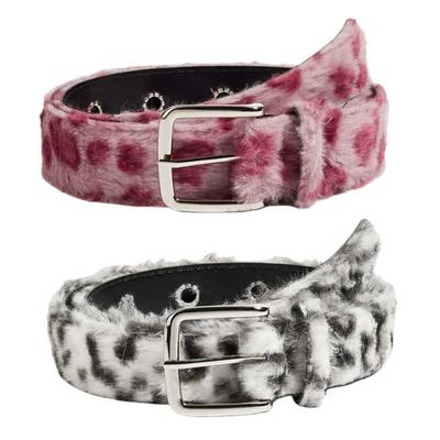 Trend Women's Belt Leopard Print Pin Buckle Waist Belt Adjustable Waistband Trouser Dress