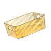 Transparent Bin Vanity Organizer Container for Pantry , Yellow