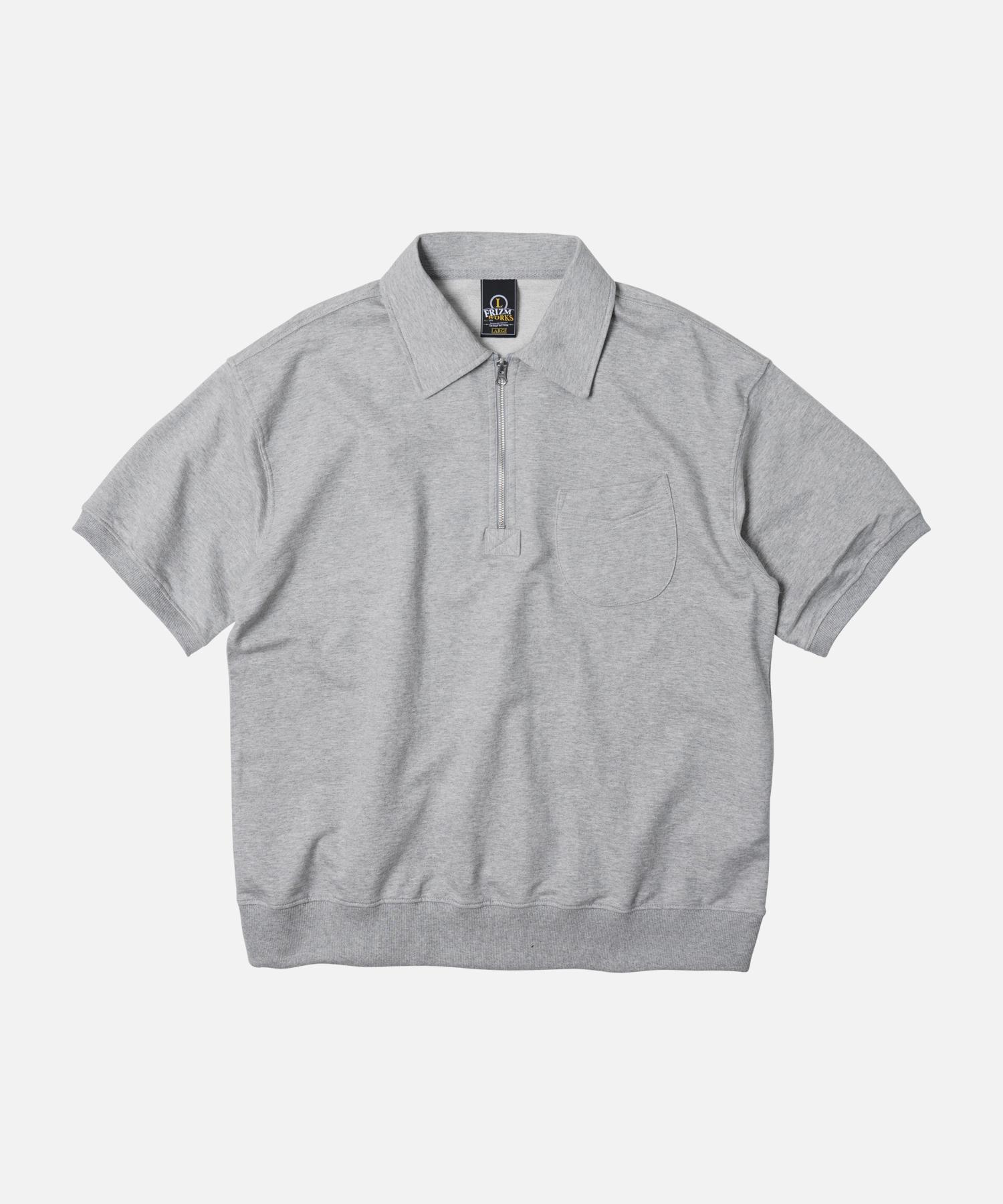 Collar Half Zip Sweat T-Shirt _ Gray Gray/L