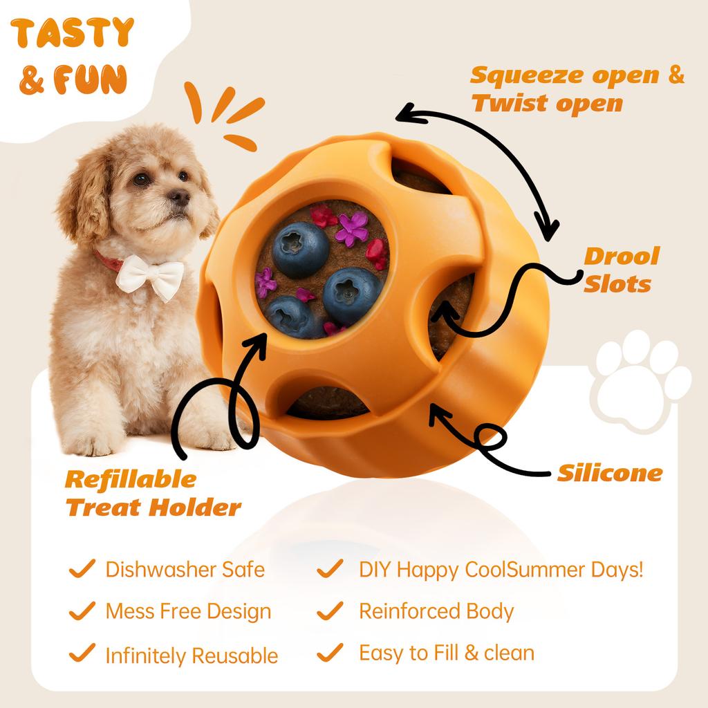 Dog Interactive Boredom Treat Molds Silicone Healthy Treats for Puppy Enrichment Chew Toy