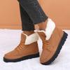 Women's Boots Low Heels Winter Boots With Fur Snow Boots Ankle Botas Mujer  New Winter Footwear Comfortable Fur Shoes Woman