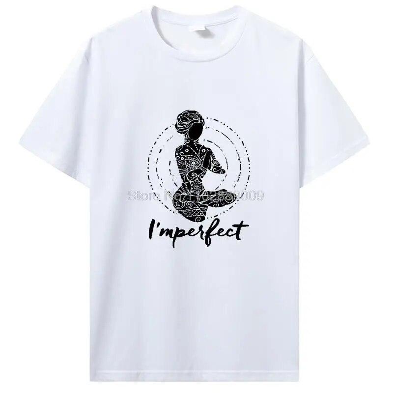 T-Shirt mit Aufdruck „I'm Perfect Yoga Girl“ aus Baumwolle, Unisex, Sommer, Damen, T-Shirt, Hip-Hop, T-Shirt, Tops, Harajuku, Streetwear, lustige T-Shirts