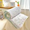 Class A Soy Fiber Double-Layer Summer Quilt with Cartoon Print - Air Conditioning Comfort Quilt, Thin & Lightweight