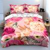 Floral Three-Piece Set For Celebrations  Kid'S And Adults' Bedroom Decor, Exquisite Three-Piece Bedding Set Gift
