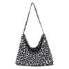 Leopard Print Nylon Bag Women's New Large-capacity Messenger Bag Class Commute Shoulder Armpit Tote Bag