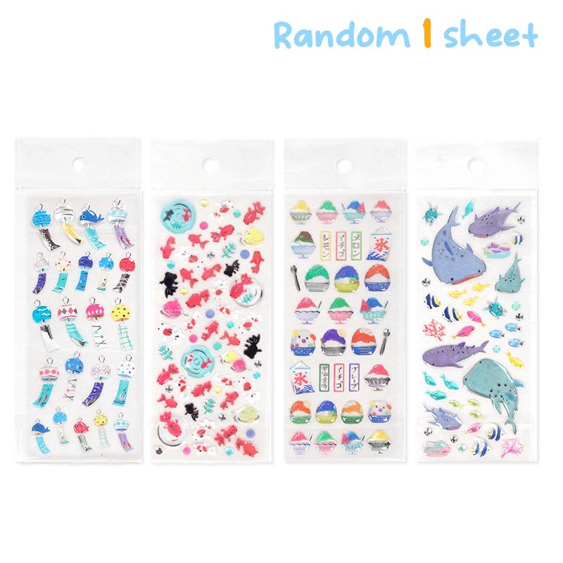 Japan Goldfish Epoxy  Glue Sticker Phone Case Sticker Diary Notebook Decoration Creative Gifts