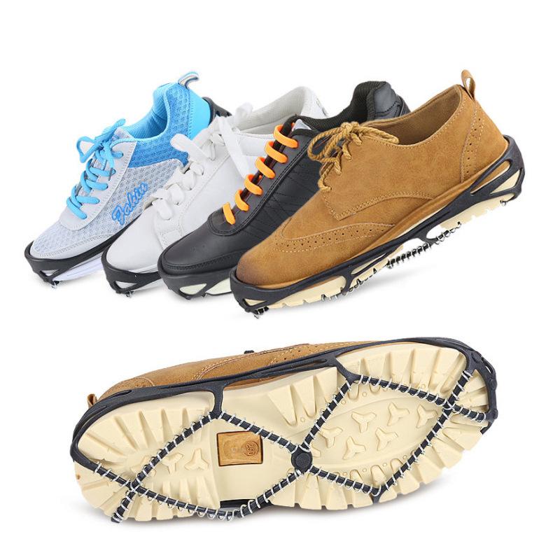 Silicone Ice Cleats: Outdoor Anti-Slip Shoe Covers with Spikes (8, 10, 24-Tooth & 5-Spike Options)