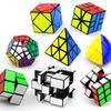 Brinquedos Cubo Mágico Velocidade 2x2 3x3 Pirâmide Espelho Skewb Dodecaedro Megaminx Moinho de Vento Resolução de Problemas Quebra-Cabeça Para Adultos Crianças