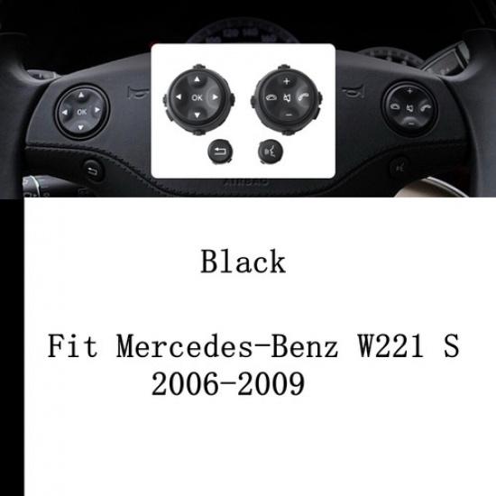 Black R&L Steering Wheel Switch Button for Mercedes-Benz W221 S 2006-2009