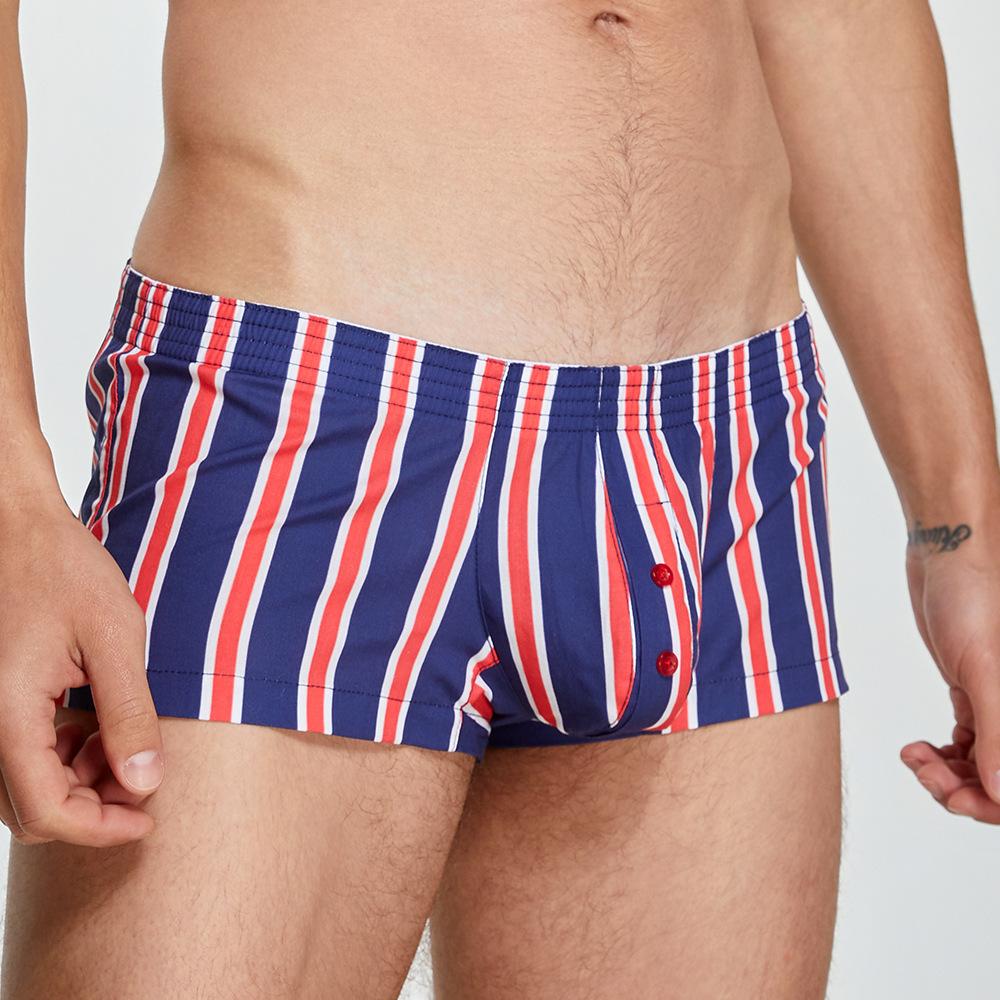 

Мужские полосатые боксеры Дышащие полосатые шорты для отдыха Мужские штаны для сна Домашние шорты XXL