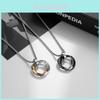Titanium Steel Geometric Pendant Necklace For Men And Women With Modern Design