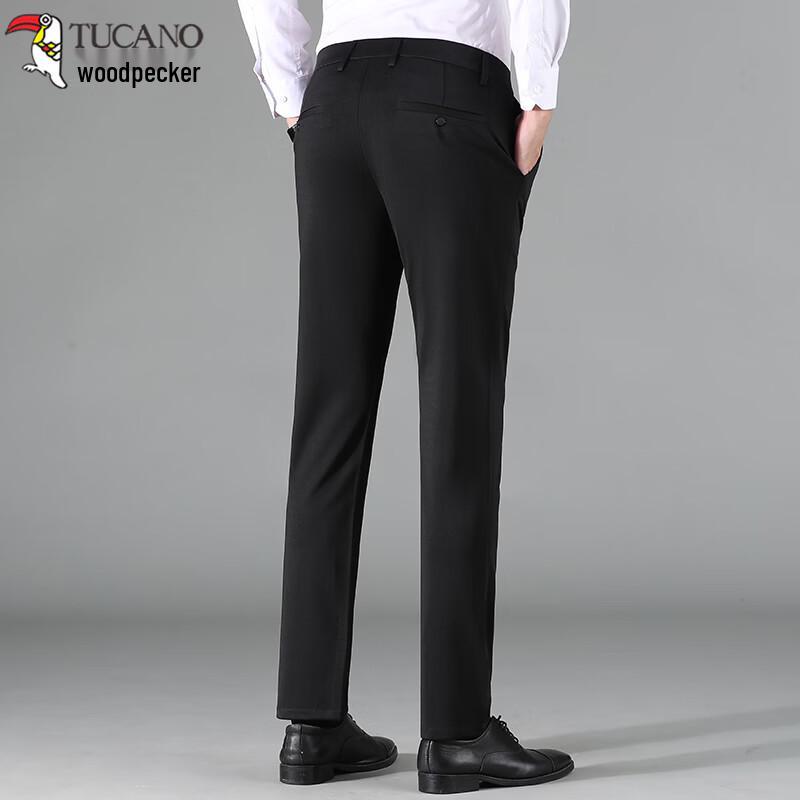 Tucano Men's Wrinkle-Resistant Straight-Leg Dress Trousers