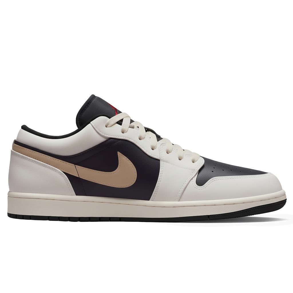 Jordan Air Jordan 1 Low Three Times Laboratory, Horse Year, Black Steed Soaring Cloud Abrasion Resistant 553558-081(Team210-)
