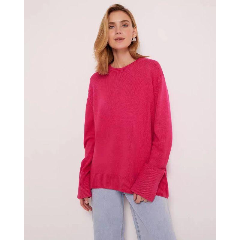 Fashion Wind Fall and Winter New round Neck Knitwear Loose Pullover Crew Neck Loose Sweater