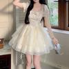 Sweet Princess Bow Dress Women's Summer High-end Temperament Cake Tutu Skirt Waist Small Skirt