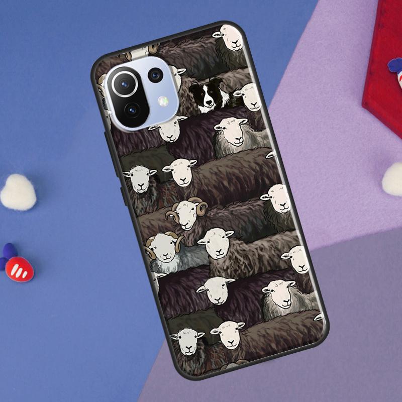 Cartoon Border Collie Cover For Xiaomi 14 13 Ultra 11T 12T 13T 14T Pro POCO X7 Pro X3 X5 F3 F5 F6 M6 X6 Pro Case