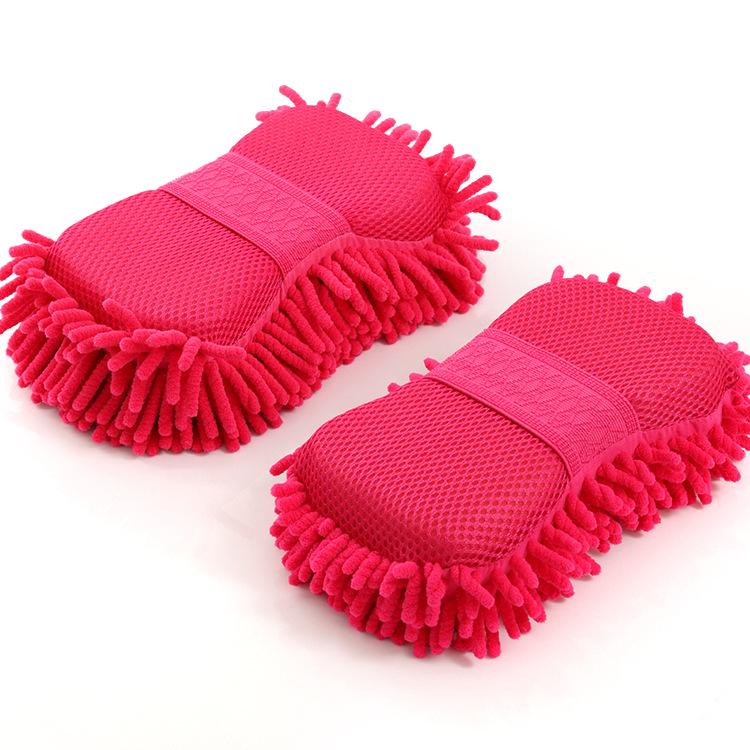 Großer wasserabsorbierender Autowaschschwamm - Dekontaminierendes Chenille-Tuch zum Reinigen und Wachsen