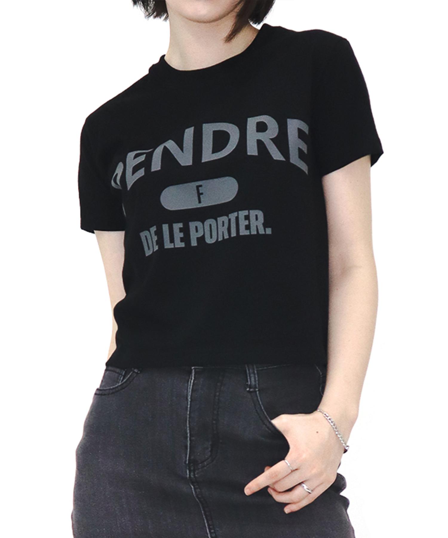 Just Haeng S2.Lm 003 Pendre Gray Logo Black Crop Top F