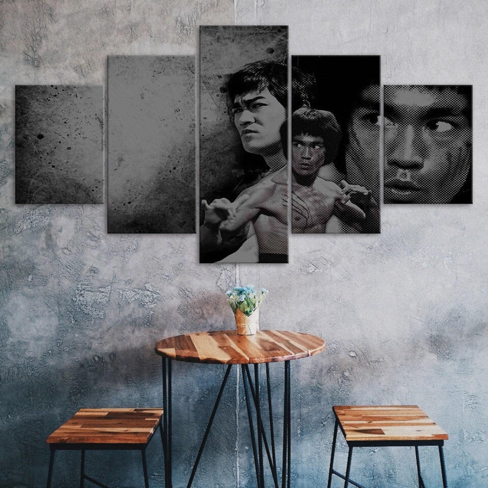 

Kung Fu Master Martial Arts Fighter Canvas 5 Piece Five Panel Wall Print Modern Art Poster Home Decor Gift For Him Her 20X35 20X45 20X55CM