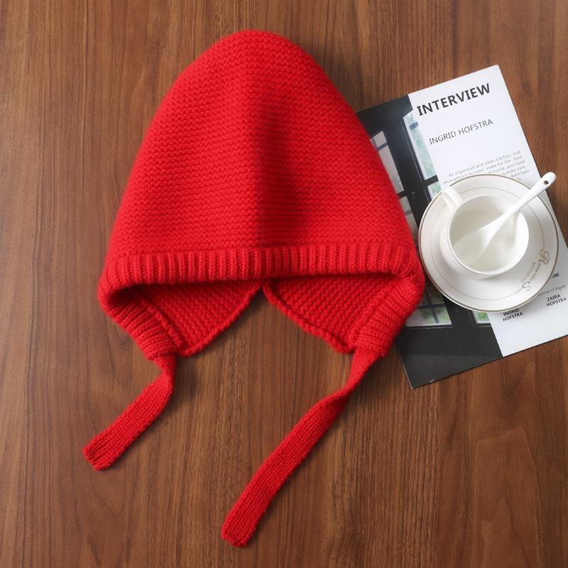 % Wool autumn and winter warm thickened wool hats versatile knitted cashmere hats are in stock in large quantities