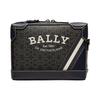 Fashion Retro Logo Print Cotton And Leather Box Bag Crossbody Shoulder Bag Men Bags Navy-Blue MAC057TP031I716R