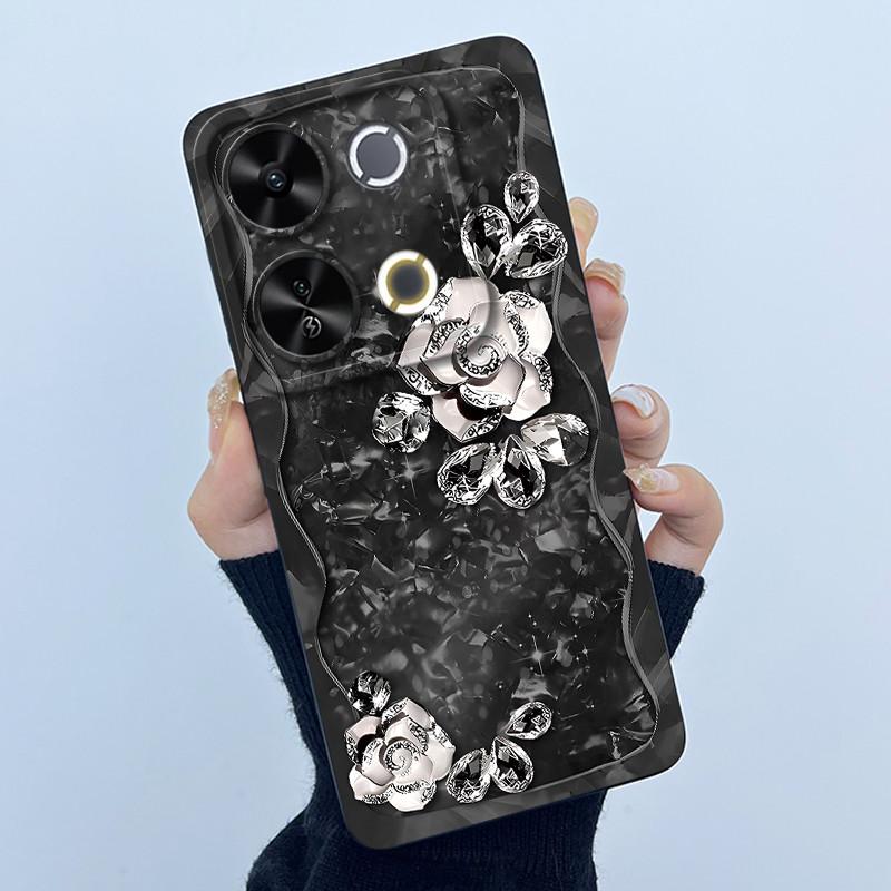 For Itel P65 P671L Etui Fashion Simplicity Oil Painting Floral Protective Phone Case For ItelP65 P 65 Coque Soft Silicone Covers