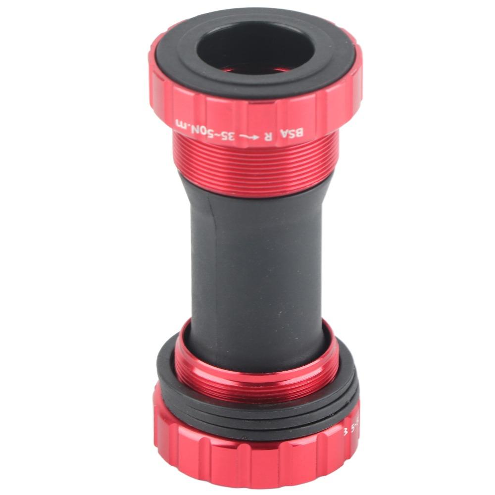 1.37x24T Каретка BB 68-73мм Алюминиевый сплав Дорожные велосипеды Каретка Стальные подшипники Горные велосипеды Каретка красный