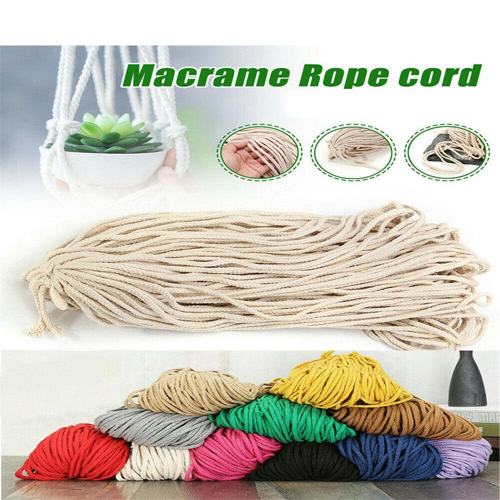 Cordon Răsucit din Bumbac Natural 5mm 90m Artizanat Macrame Frânghie Artizanală