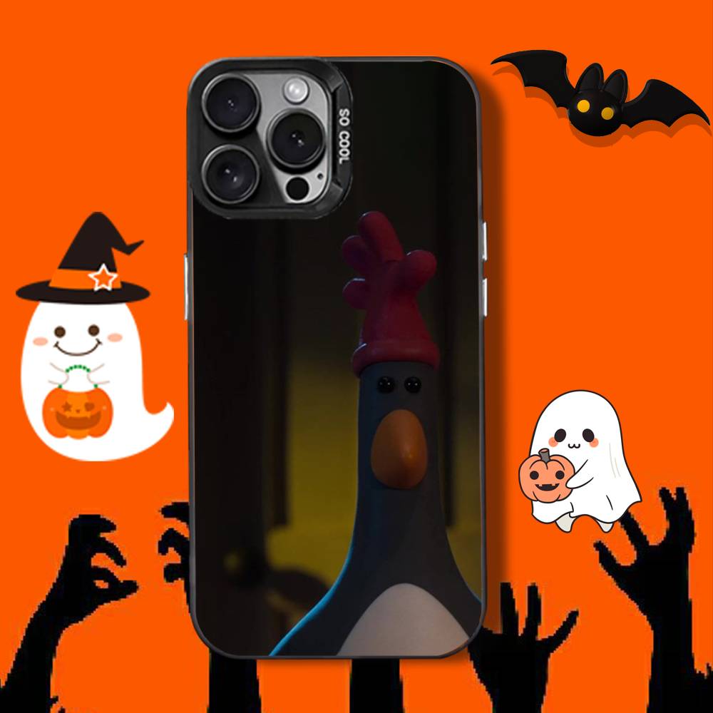 WallaceS GromitS Feathers-s Phone Case For iPhone 16,12,13,17,15,1,11,Mini,Pro,SE,XS,MAX,Black Matte Silicone Cover