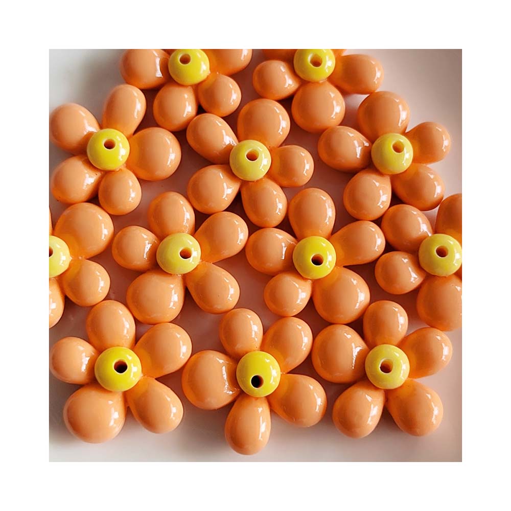 New 30mm Acrylic Flower Beads Loose Spacer Beads for Jewelry Making DIY Handmade Bracelets Accessory Pen Beads Charms 30mm