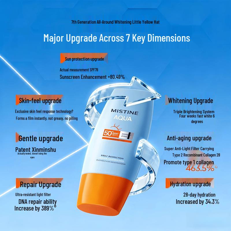 Mistine Thaise Gele Dop SPF50+ PA+++ Gezichtszonnebrandcrème 60ml