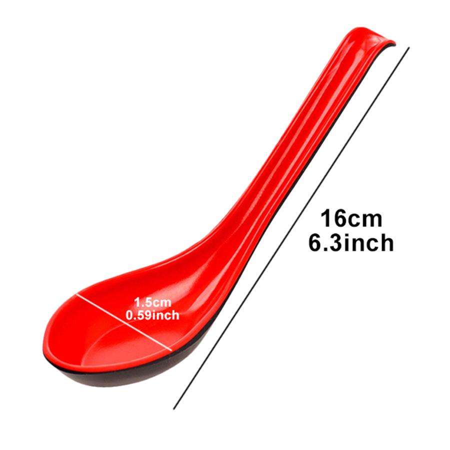 5pcs High Temperature Resistant Plastic Spoon Multicolor Available Suit for Household Restaurant Cafeteria Classic Style Spoon