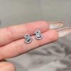 Beixi S925 Sterling Silver Korean Micro-set Zirconia Duck Stud Earrings - Light Luxury Everyday Versatile Jewelry
