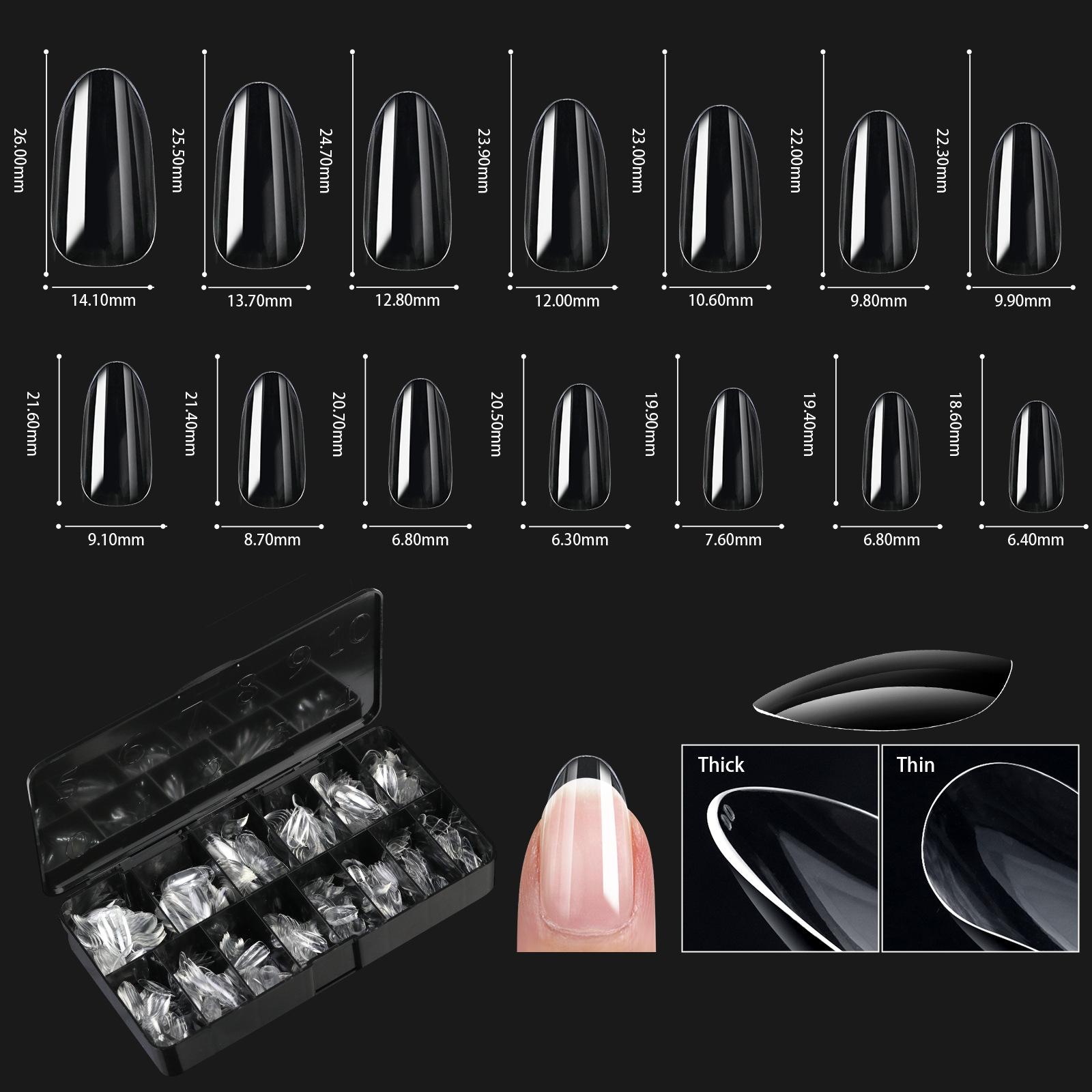 

Европейский и американский маникюр, прозрачный ноготь, маникюр типа «Нейл», бесшовная коробка для накладных ногтей, гвоздь-гроб