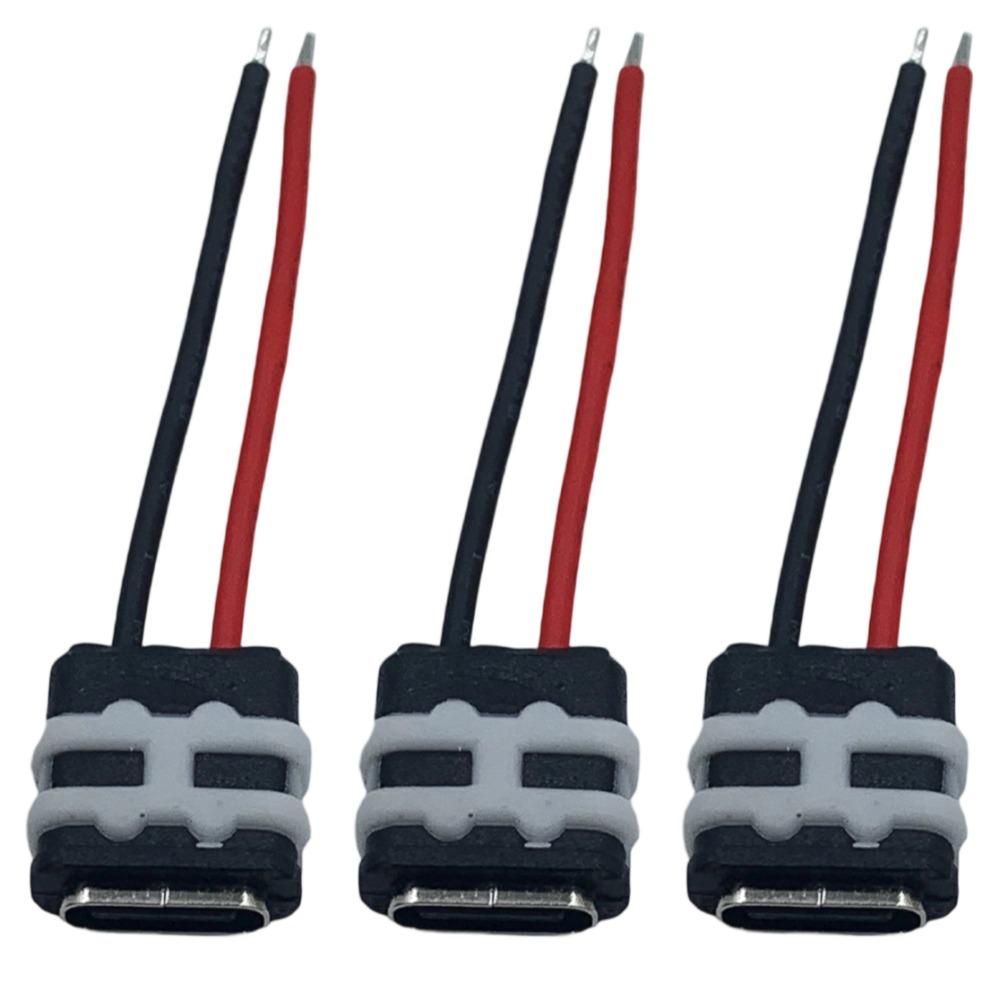 2Pin Waterproof USB C Female Socket Panel Mount Connector for Auto Smart Devices Household Appliances Medical Equipment  5/1pcs