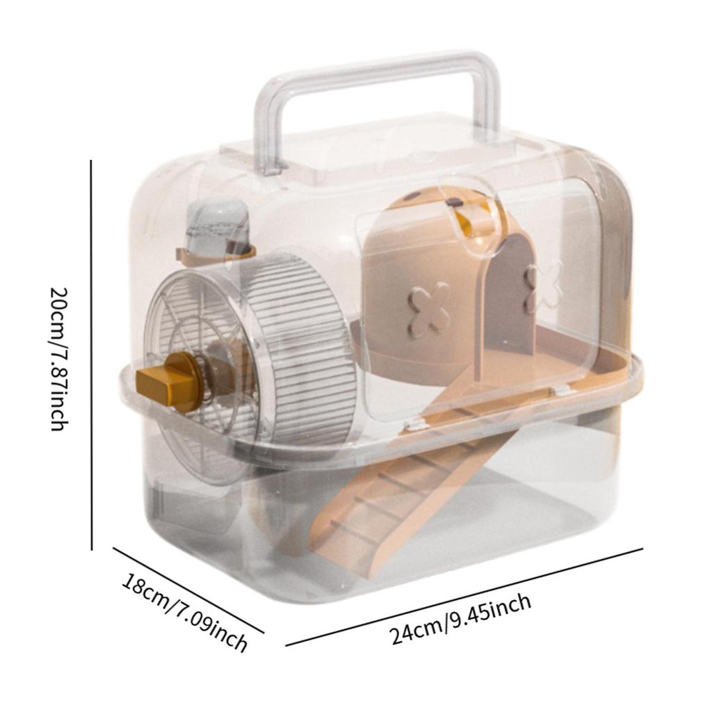 Portable Hamster Carrier Cage Breathable Small Animal Handbag Outdoor Pet Outgoing Cage Carrier Case for Chinchilla Squirrel