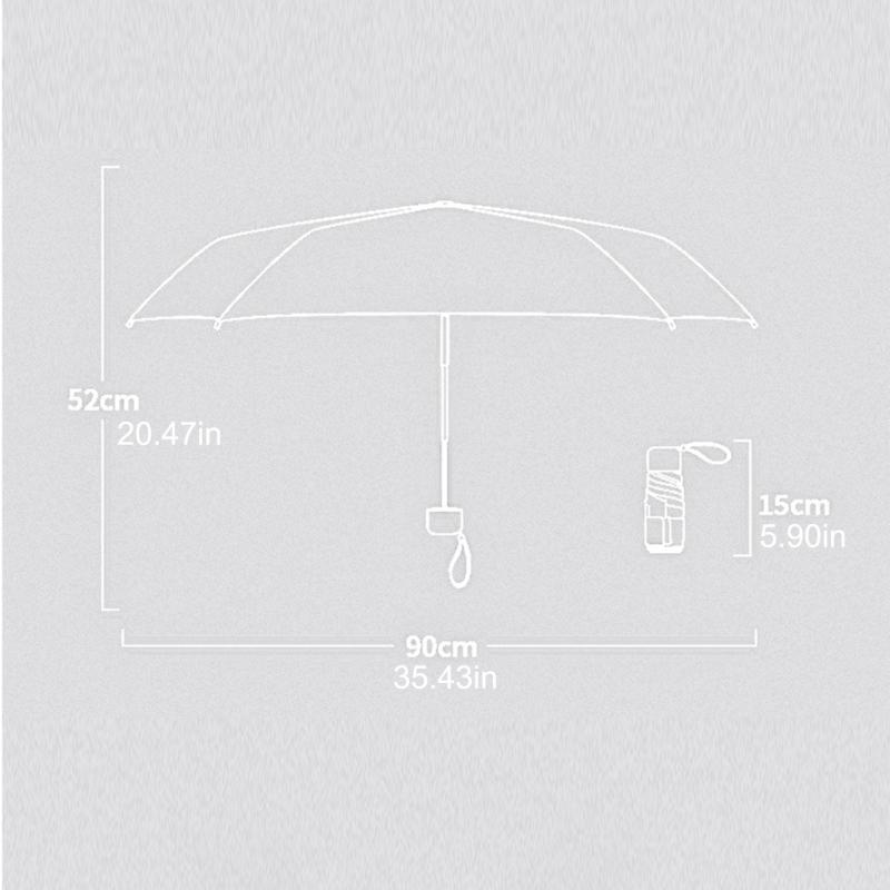 Pocket Umbrella Durability Iron Fiber Constructions UV Sun Umbrella Rain Umbrellas for Outdoor Activities and Commuting