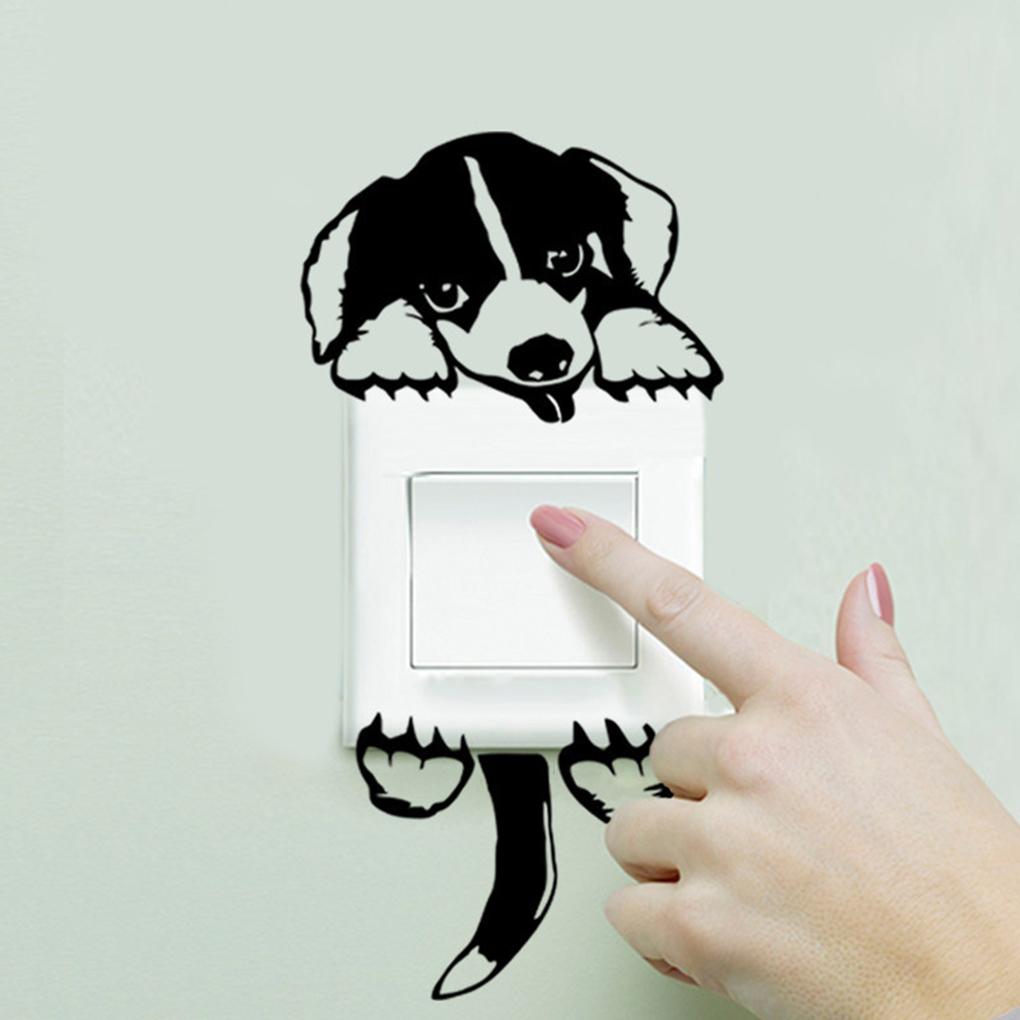 Removable Switch Sticker Home Bedroom Decor Cute Animal Styles PVC Wall Stickers