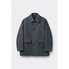 Customellow Women Grey Wool Coat Cwcaw25812gyx