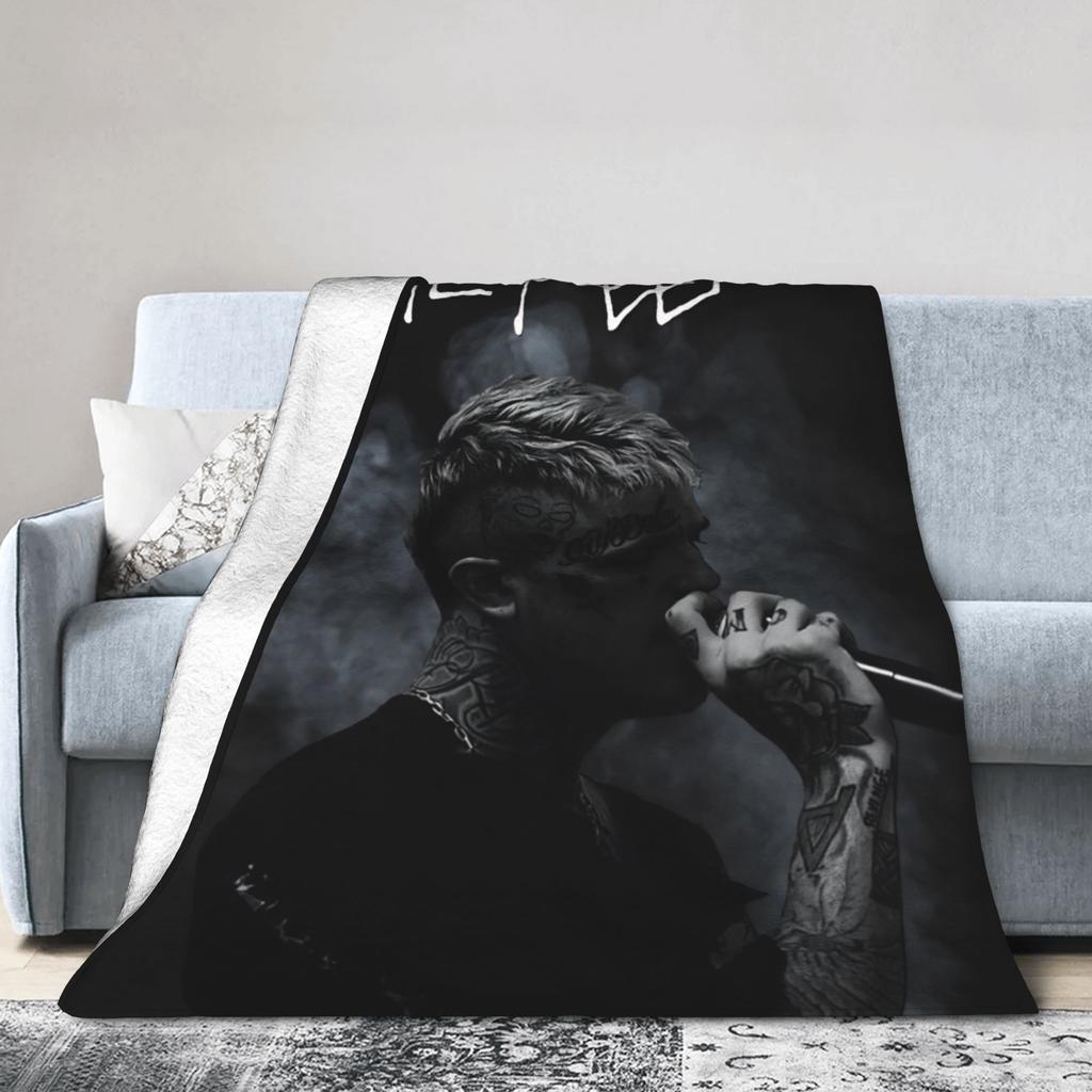 Cool Rapper Přehoz Lil Peep na Pohovku Nadýchaná Měkká Plyšová Deka 50x60 Palců Více Velikostí Přehoz na Postel pro Všechna Roční Období