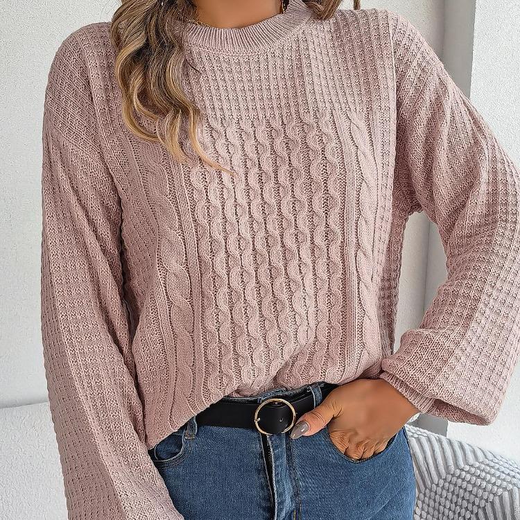 Vintage Autumn Winter Knitwear Cardigan Loose Long Sleeve O-Neck Solid Color Sweater Top