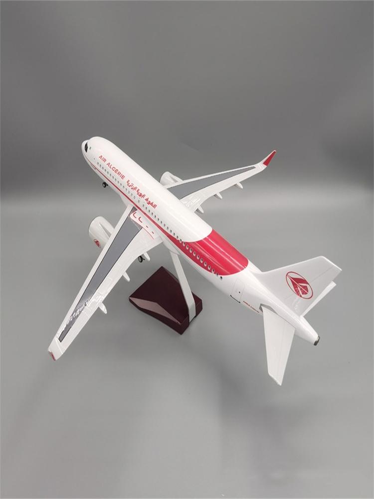 Air Algerie Airlines Airways A320 Airplane Model 1:80 Scale Large Aircraft Model with Landing Gear Stand for Decoration Models