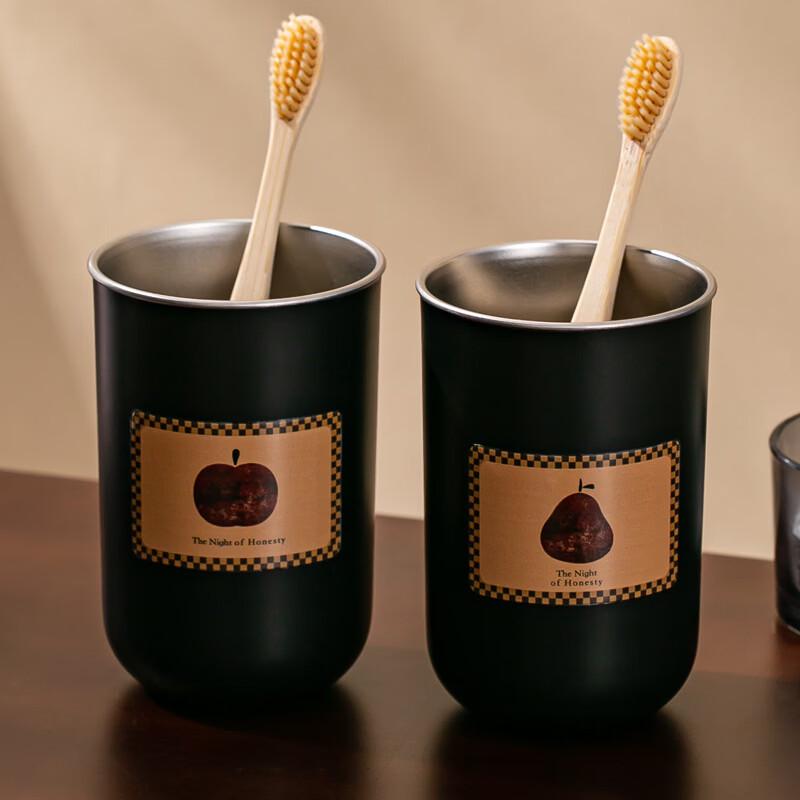 OLOEY Vintage Stainless Steel Toothbrush Cup