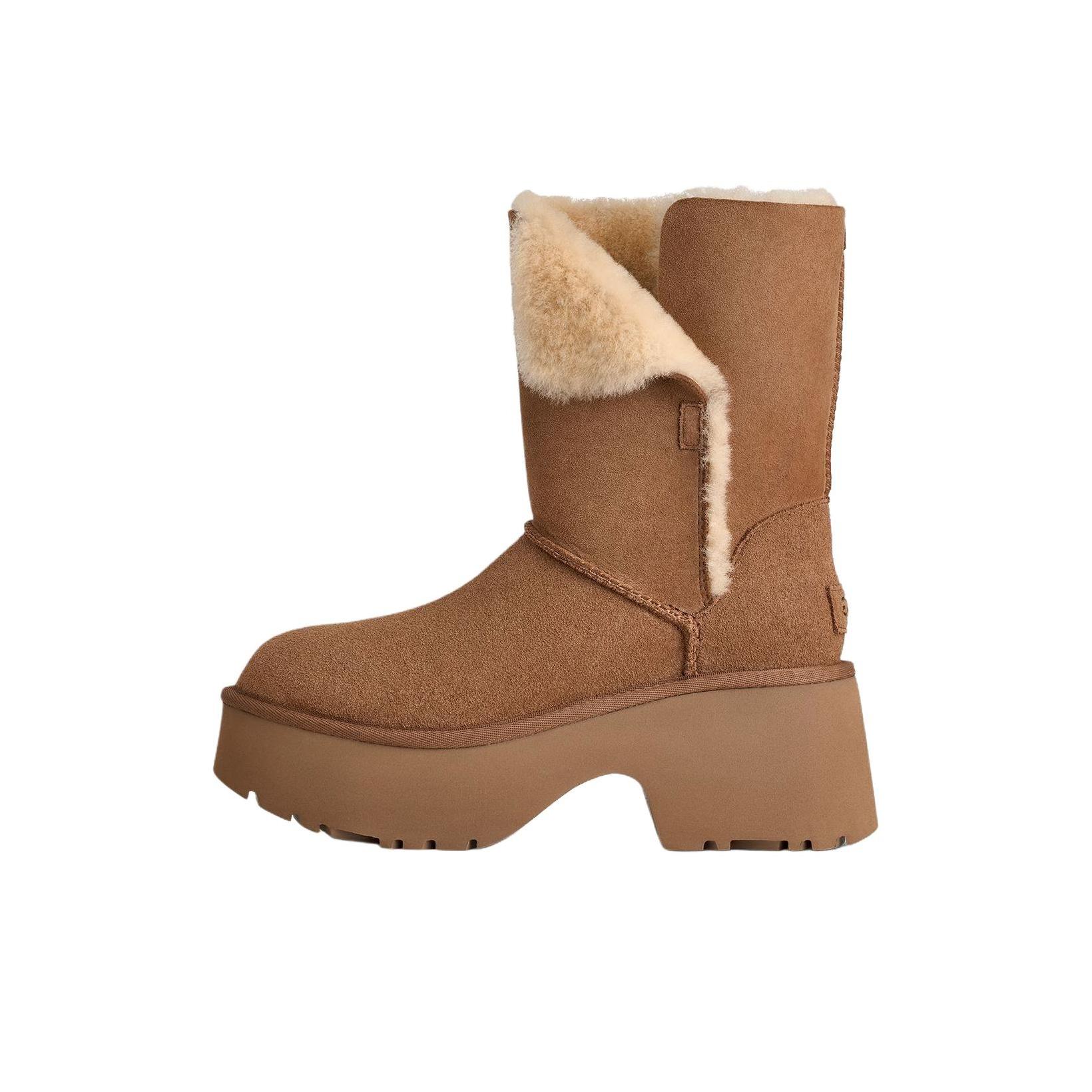 

UGG Классическая новинка Esmee Овчина Теплая Модная Удобная Зимняя обувь Женские ботинки Каштановый 1171533-CHE 36