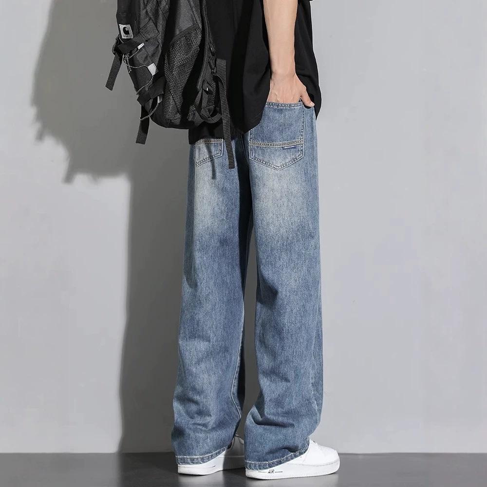 Jeans Men's American Boys Loose Straight Pants Men's New Versatile Wide Leg Casual Long Pants Men's Clothing