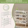 3-Tier Bamboo Shoe Rack - Free Standing Space-Saving Shoe Shelf Organizer for Small Spaces, Stackable Eco-Friendly
